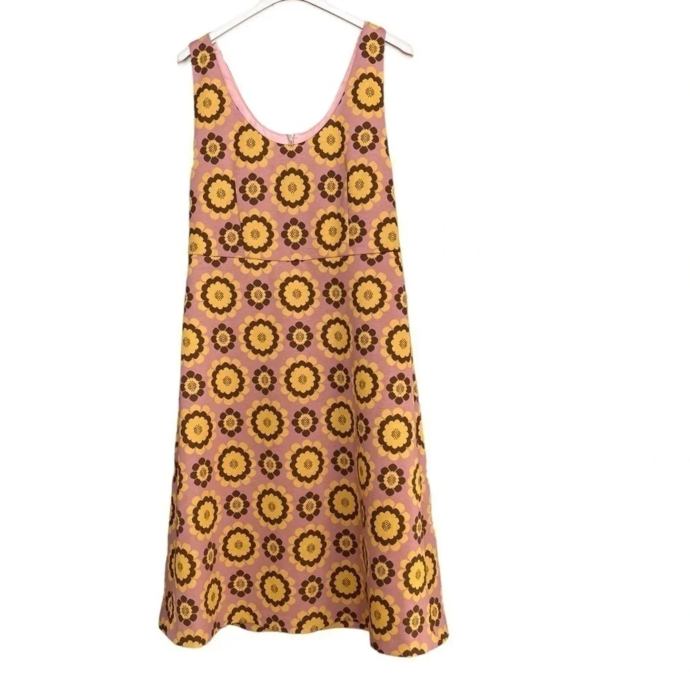KATE SPADE Geo Floral Jacquard Midi Dress Size 10